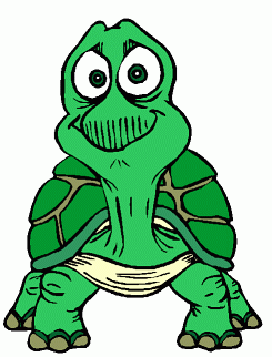 stock clip-art image of a smiling turtle